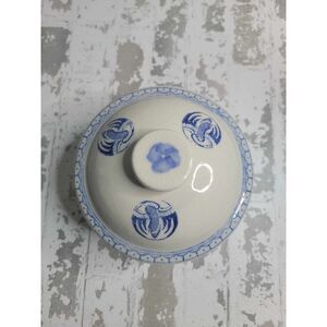 Kitchen | 350 Vintage Blue Heron Chinese Porcelain Lidded Rice Bowl ...